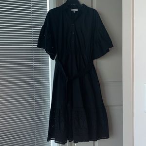 Black classy dress with belt